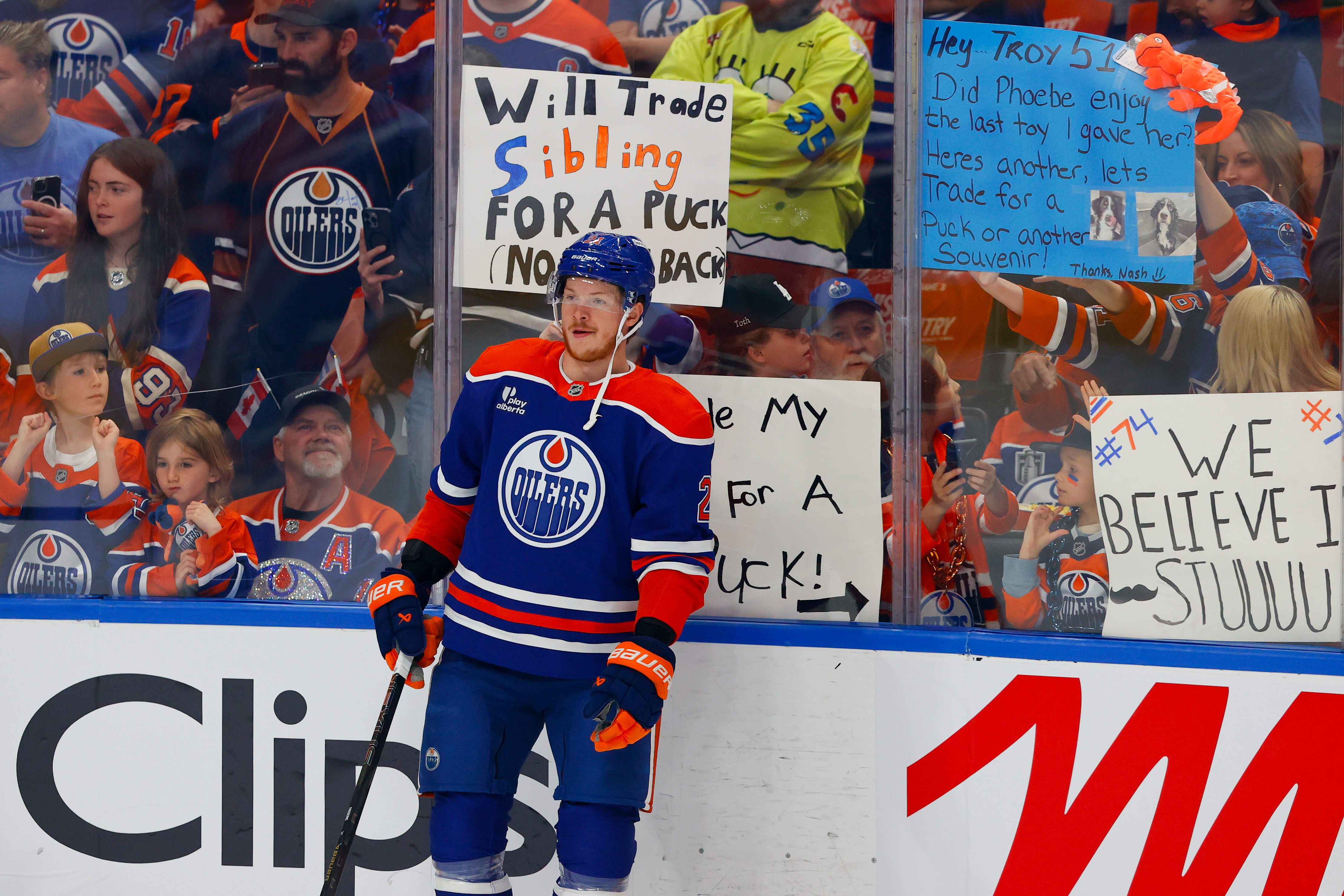 The Oilers will be looking for Trent Frederic to supply some much-needed depth scoring - Source: Imagn